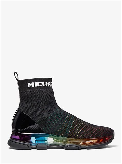 michael kors kendra trainer|Kendra Rainbow Stretch Knit Sock Sneaker .